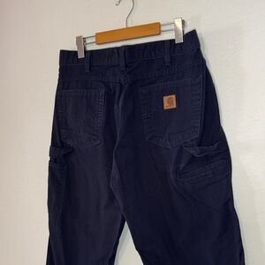 Men's Carhartt Cargo Pants / 34x32 / Loose Original Fit / Navy